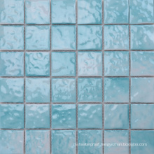 300X300 Elegant Ice Crack Sky Blue Mosaic Tiles Bathroom